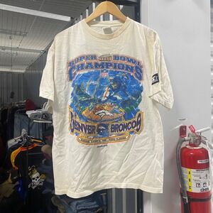 Vintage 1999 Denver Broncos Super Bowl XXXIII Champions Starter Tee Mens Large